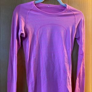 Lululemon swiftly tech hot pink long sleeve